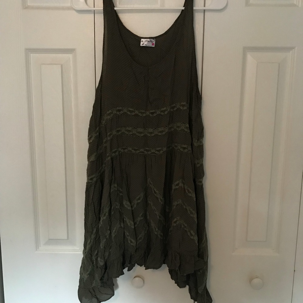 Free People Voile and Lace Trapeze Slip Dress